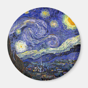 Vincent Van Gogh - Die Sternennacht Fine Art Magnet
