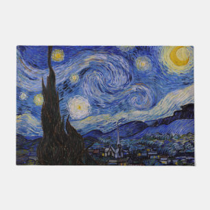 Vincent Van Gogh - Die Sternennacht Fußmatte