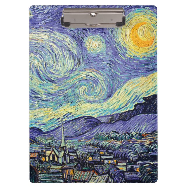 Vincent Van Gogh. Die Sternennacht Klemmbrett (Vorderseite)