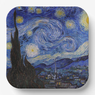 Vincent Van Gogh - Die Sternennacht Pappteller