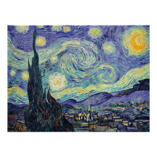 Vincent Van Gogh Die Sternennacht Poster