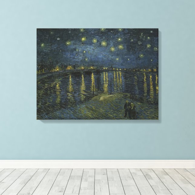 Vincent Van Gogh, die Sternennacht über der Rhone Leinwanddruck (Insitu (Holzboden))