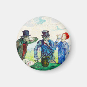 Vincent Van Gogh Die Trinker Fine Art Magnet