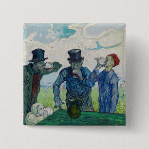Vincent van Gogh - Die Trinker, nach Daumier Button