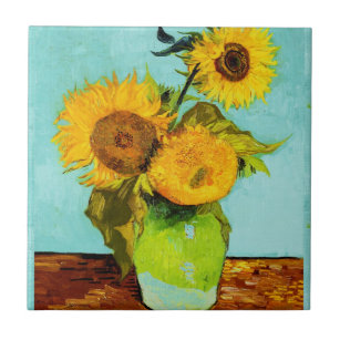 Vincent Van Gogh Drei Sonnenblumen Fliese