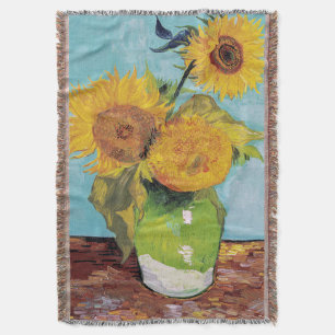 Vincent Van Gogh - Drei Sonnenblumen in einer Vase Decke