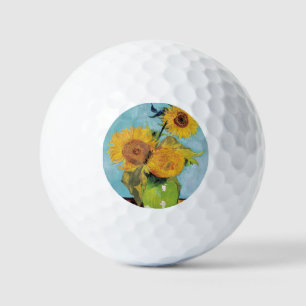 Vincent Van Gogh - Drei Sonnenblumen in einer Vase Golfball