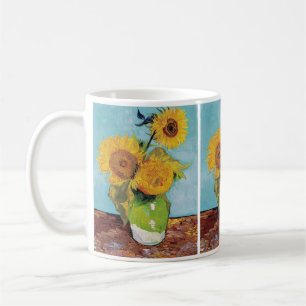Vincent Van Gogh - Drei Sonnenblumen in einer Vase Kaffeetasse