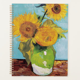Vincent Van Gogh - Drei Sonnenblumen in einer Vase Planer
