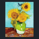 Vincent Van Gogh Drei Sonnenblumen in einer Vase Poster<br><div class="desc">Vincent Van Gogh Drei Sonnenblumen in einem Vase Poster</div>