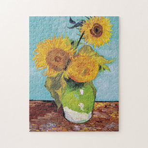 Vincent Van Gogh - Drei Sonnenblumen in einer Vase Puzzle