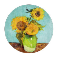 Vincent Van Gogh Drei Sonnenblumen in einer Vase