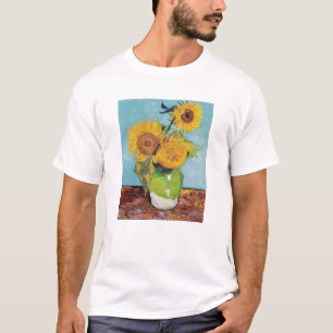 Vincent Van Gogh - Drei Sonnenblumen in einer Vase T-Shirt