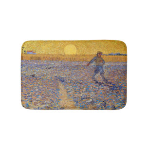 Vincent van Gogh - Dusche mit Setting Sun Badematte