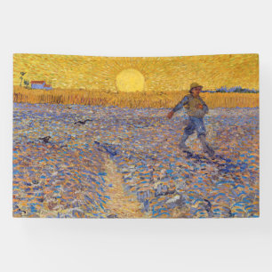 Vincent van Gogh - Dusche mit Setting Sun Banner
