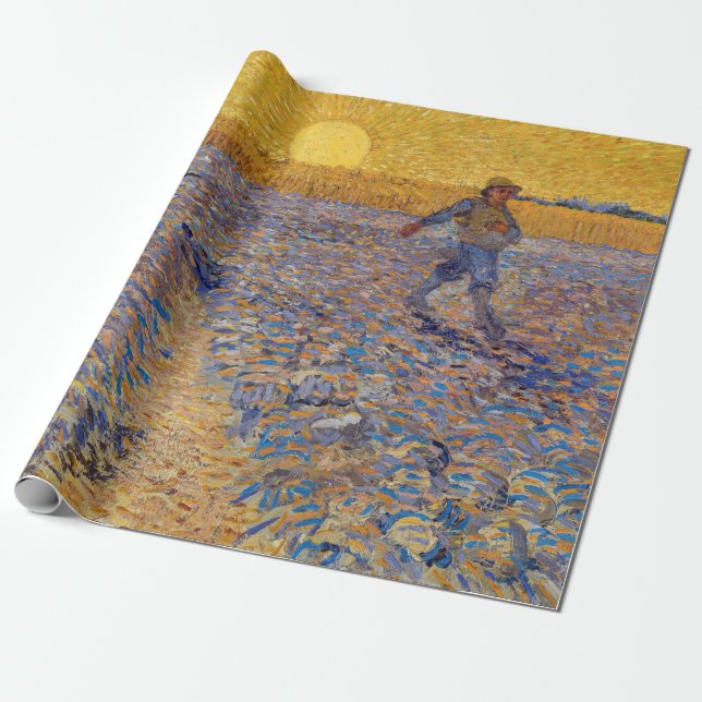Vincent van Gogh - Dusche mit Setting Sun Geschenkpapier (Ungerollt)