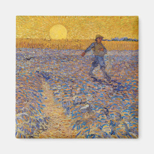 Vincent van Gogh - Dusche mit Setting Sun Magnet