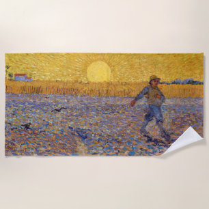 Vincent van Gogh - Dusche mit Setting Sun Strandtuch