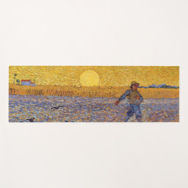 Vincent van Gogh - Dusche mit Setting Sun Yogamatte (Vorderseite (Horizontal))