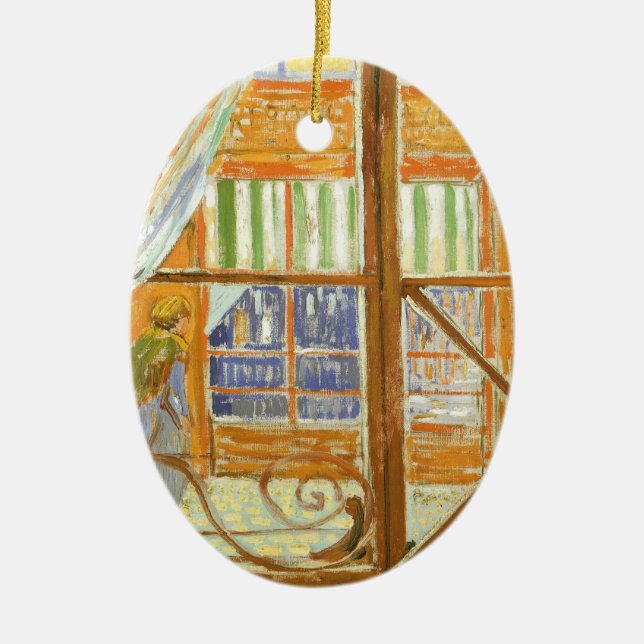 Vincent van Gogh - Ein Schaufenster für Schweinebu Keramikornament (Vorne)