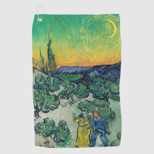 Vincent van Gogh - Ein Spaziergang in der Dämmerun Golfhandtuch