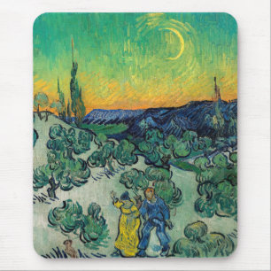Vincent van Gogh - Ein Spaziergang in der Dämmerun Mousepad