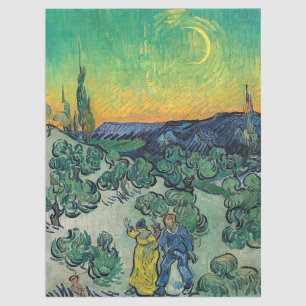 Vincent van Gogh - Ein Spaziergang in der Dämmerun Seidenpapier