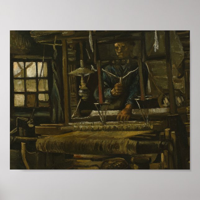 Vincent van Gogh - Eine Weaver-Hütte Poster (Vorne)