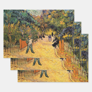 Vincent van Gogh - Eingang zum öffentlichen Park,  Geschenkpapier Set