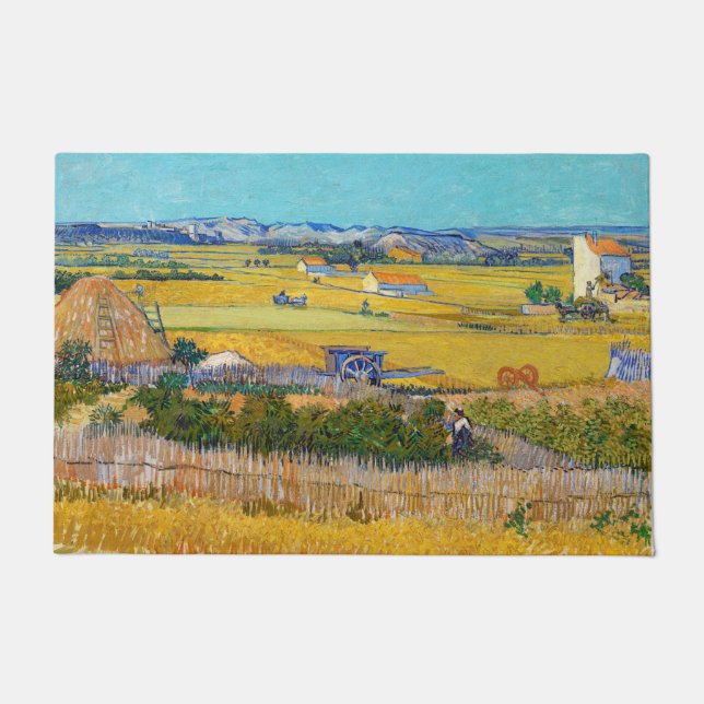 Vincent van Gogh - Ernte bei La Crau Fußmatte (Vorderseite)