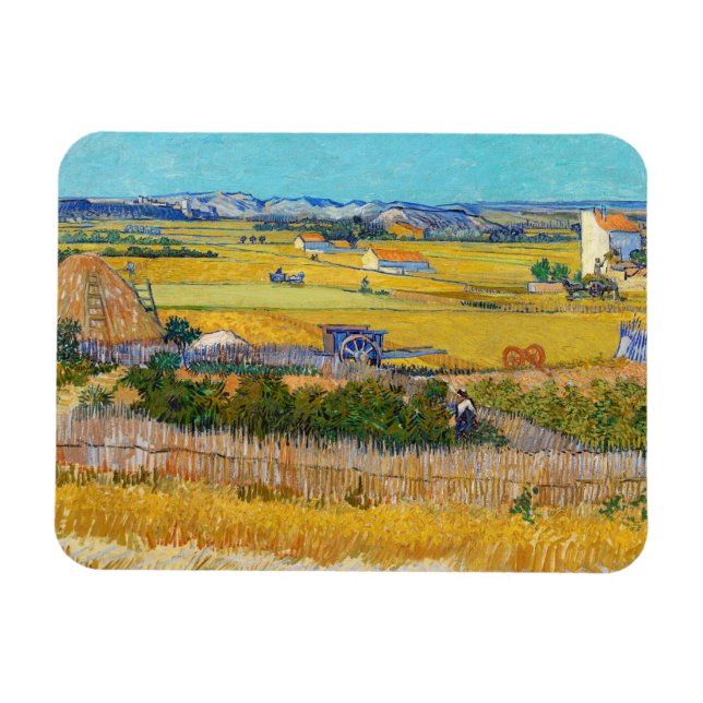Vincent van Gogh - Ernte bei La Crau Magnet (Horizontal)