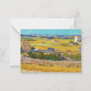 Vincent van Gogh - Ernte bei La Crau Mitteilungskarte