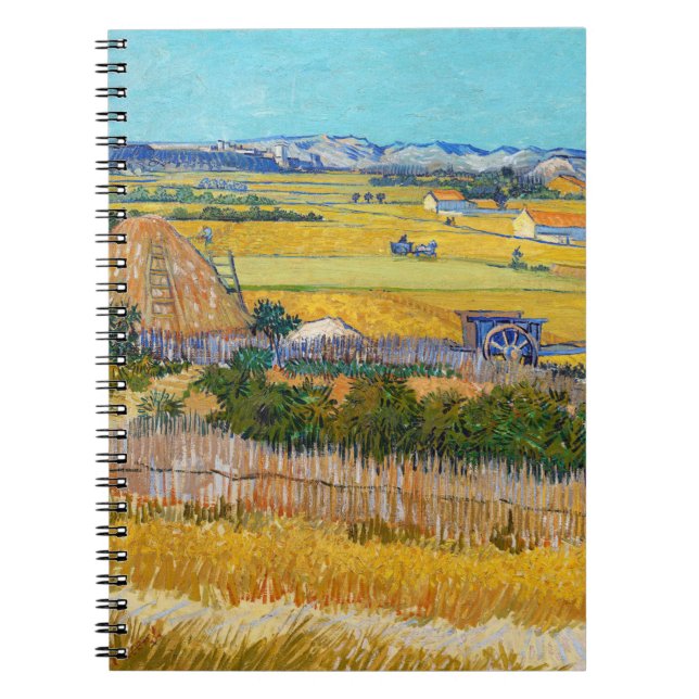 Vincent van Gogh - Ernte bei La Crau Notizblock (Vorderseite)
