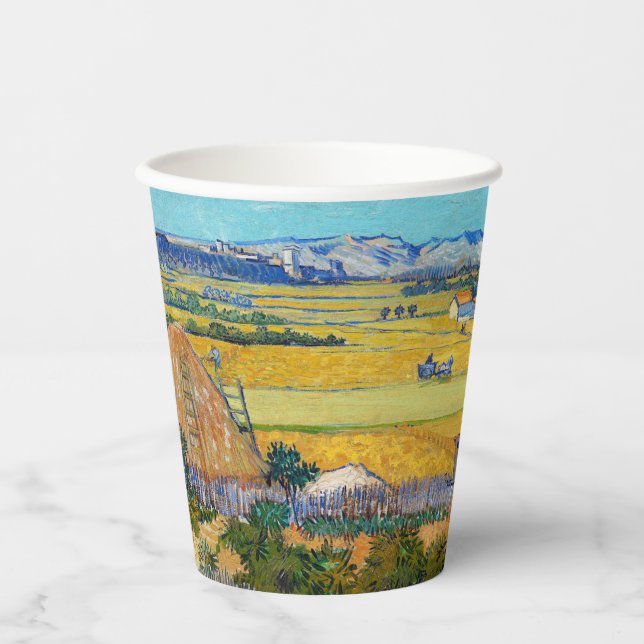 Vincent van Gogh - Ernte bei La Crau Pappbecher (Vorderseite)