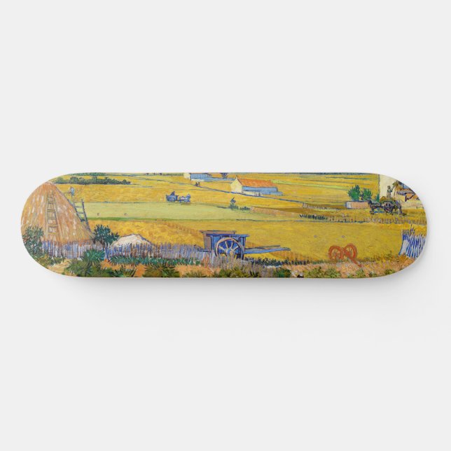 Vincent van Gogh - Ernte bei La Crau Skateboard (Horizontal)