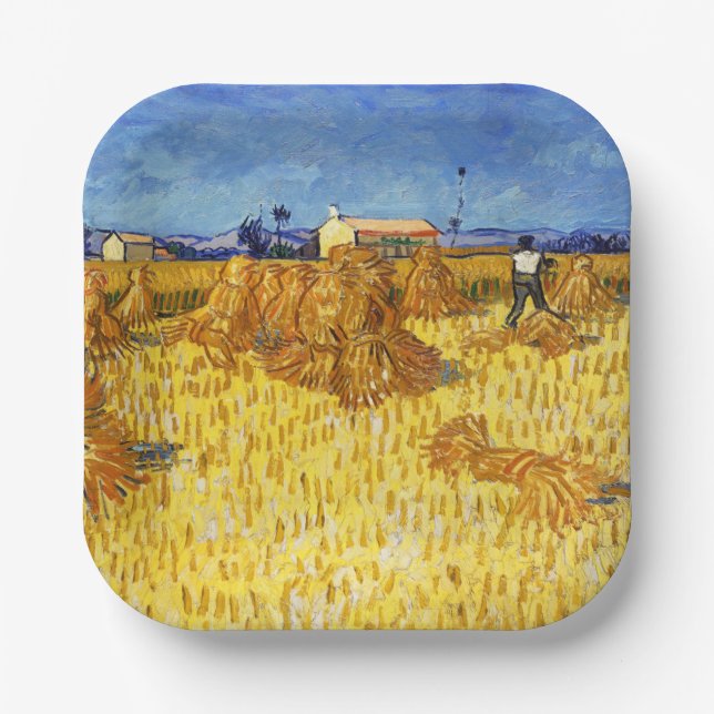 Vincent van Gogh - Ernte in der Provence Pappteller (Vorderseite)