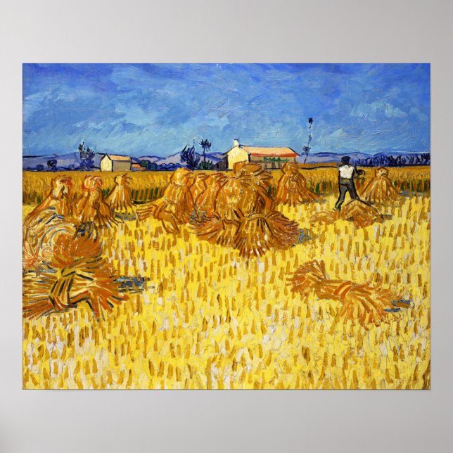 Vincent van Gogh - Ernte in der Provence Poster (Vorne)