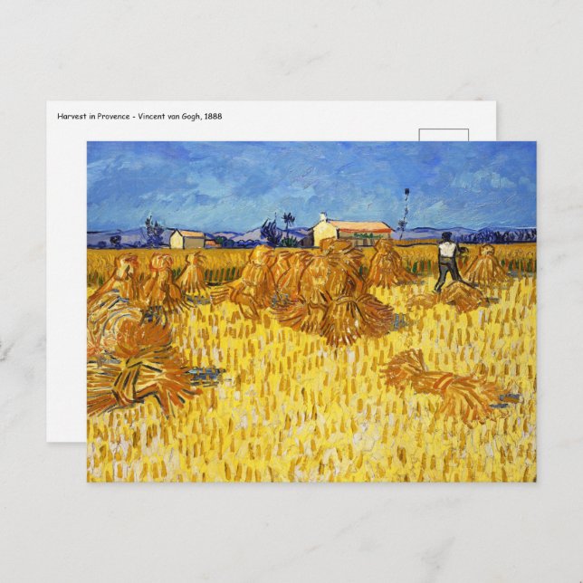Vincent van Gogh - Ernte in der Provence Postkarte (Vorne/Hinten)