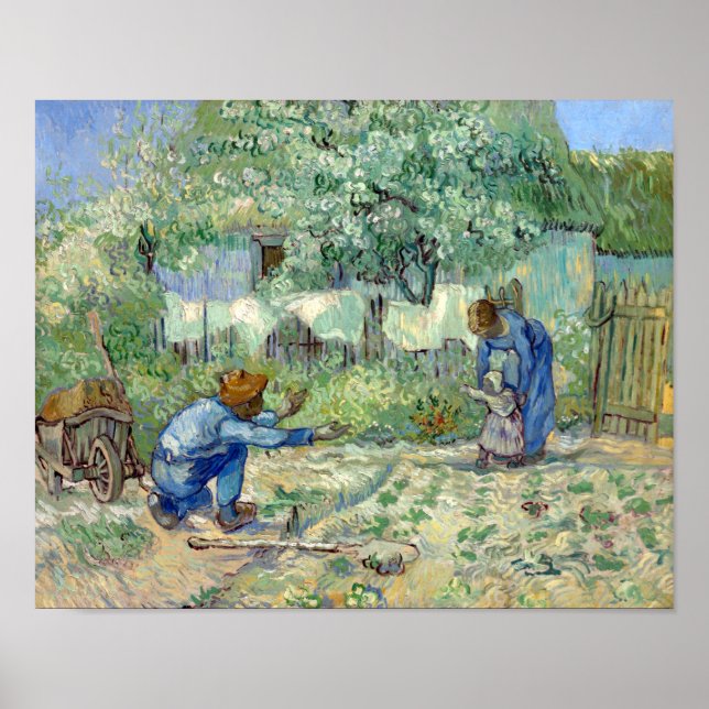 Vincent van Gogh Erste Schritte nach Millet Poster (Vorne)