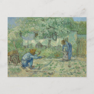 Vincent van Gogh - Erste Schritte nach Millet Postkarte