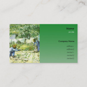 Vincent van Gogh, Erste Schritte Visitenkarte