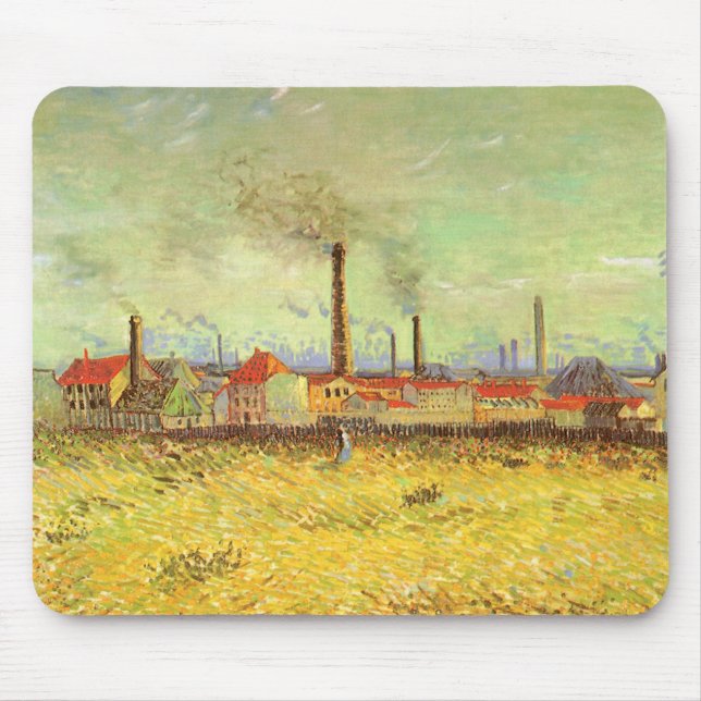 Vincent van Gogh - Fabriken in Asnieres Mousepad (Vorne)