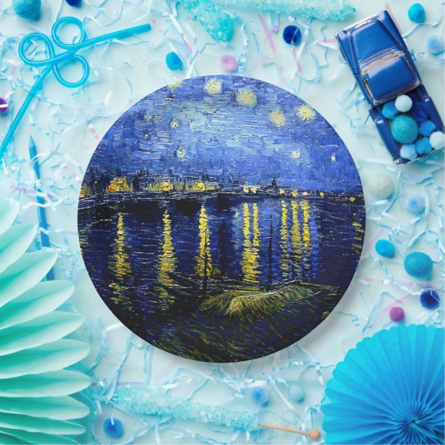 Vincent van Gogh feine Kunst, Starry Night over Rh Pappteller (Party)