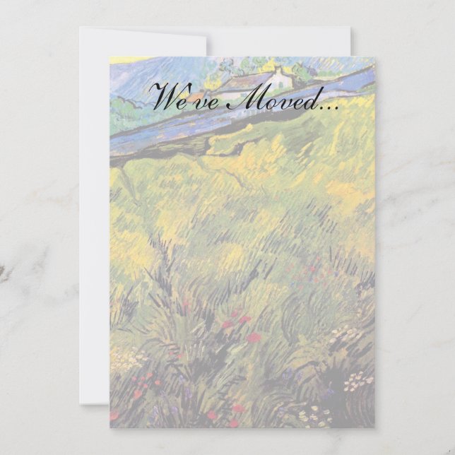 Vincent Van Gogh - Feld der Frühlingsweide Ankündigung (Vorderseite)