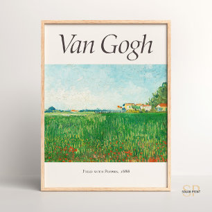 Vincent van Gogh Feld mit Mohnblumen Kunstprint Poster