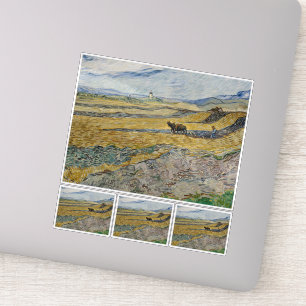 Vincent Van Gogh, Feld mit Plowman Aufkleber