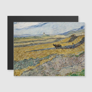 Vincent Van Gogh, Feld mit Plowman Magneteinladung