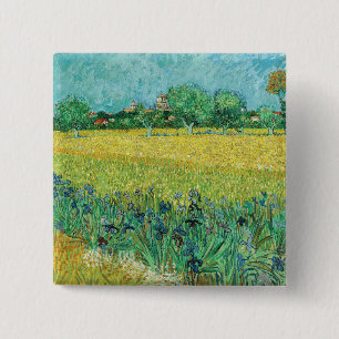 Vincent van Gogh - Feld mit Schwertlilien bei Arle Button