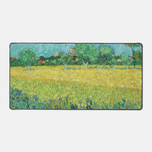 Vincent van Gogh - Feld mit Schwertlilien bei Arle Schreibtischunterlage