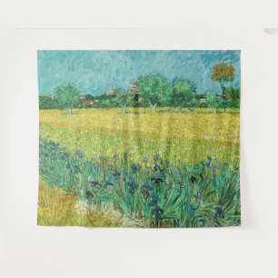 Vincent van Gogh - Feld mit Schwertlilien bei Arle Wandteppich